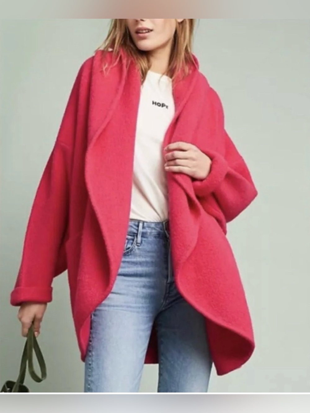 Anthropologie Hygge Cardigan in Vibrant Pink